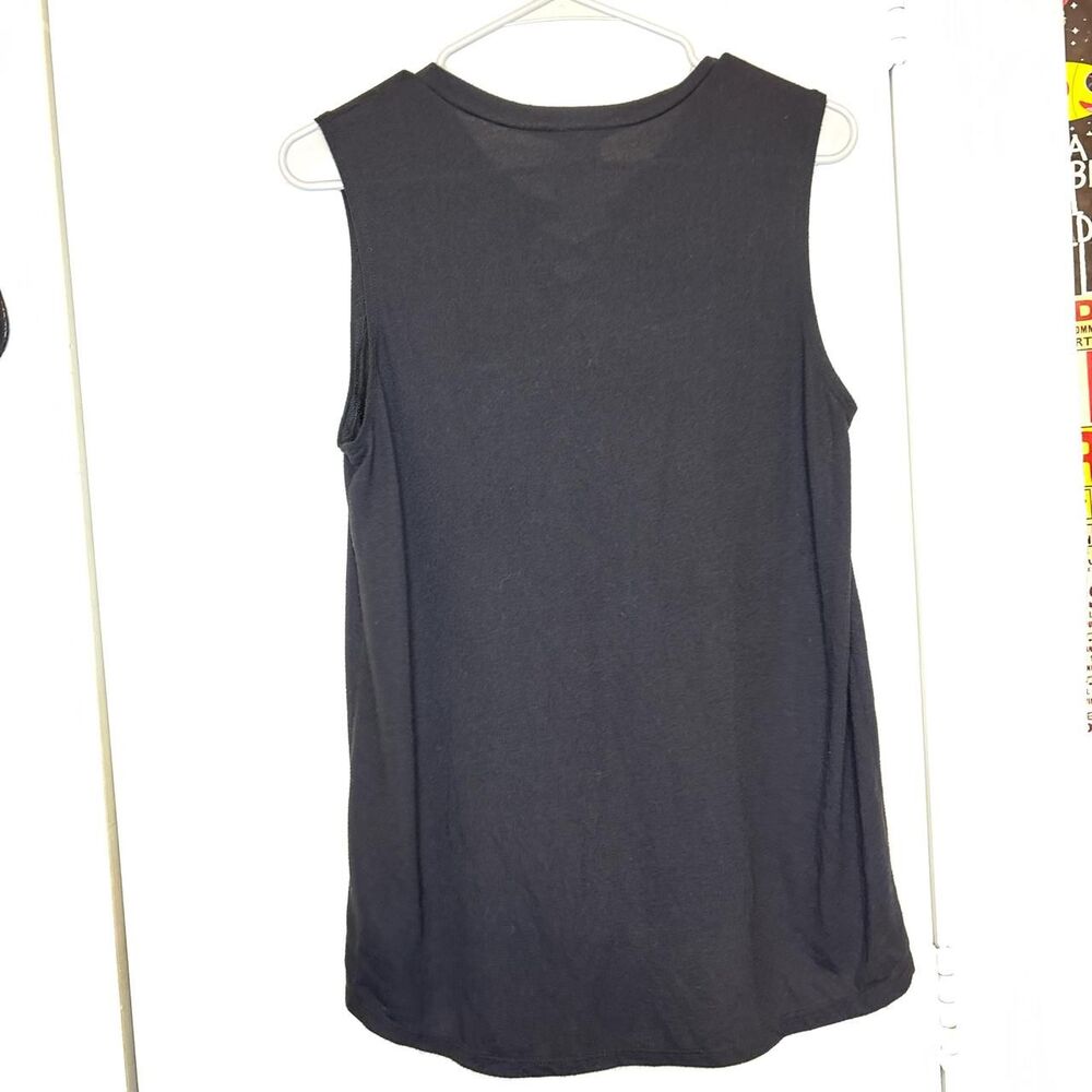 Modern Lux Large Black Sleeveless Top Zodiac Constellation Lace Up Graphic Tee - Picture 4 of 7